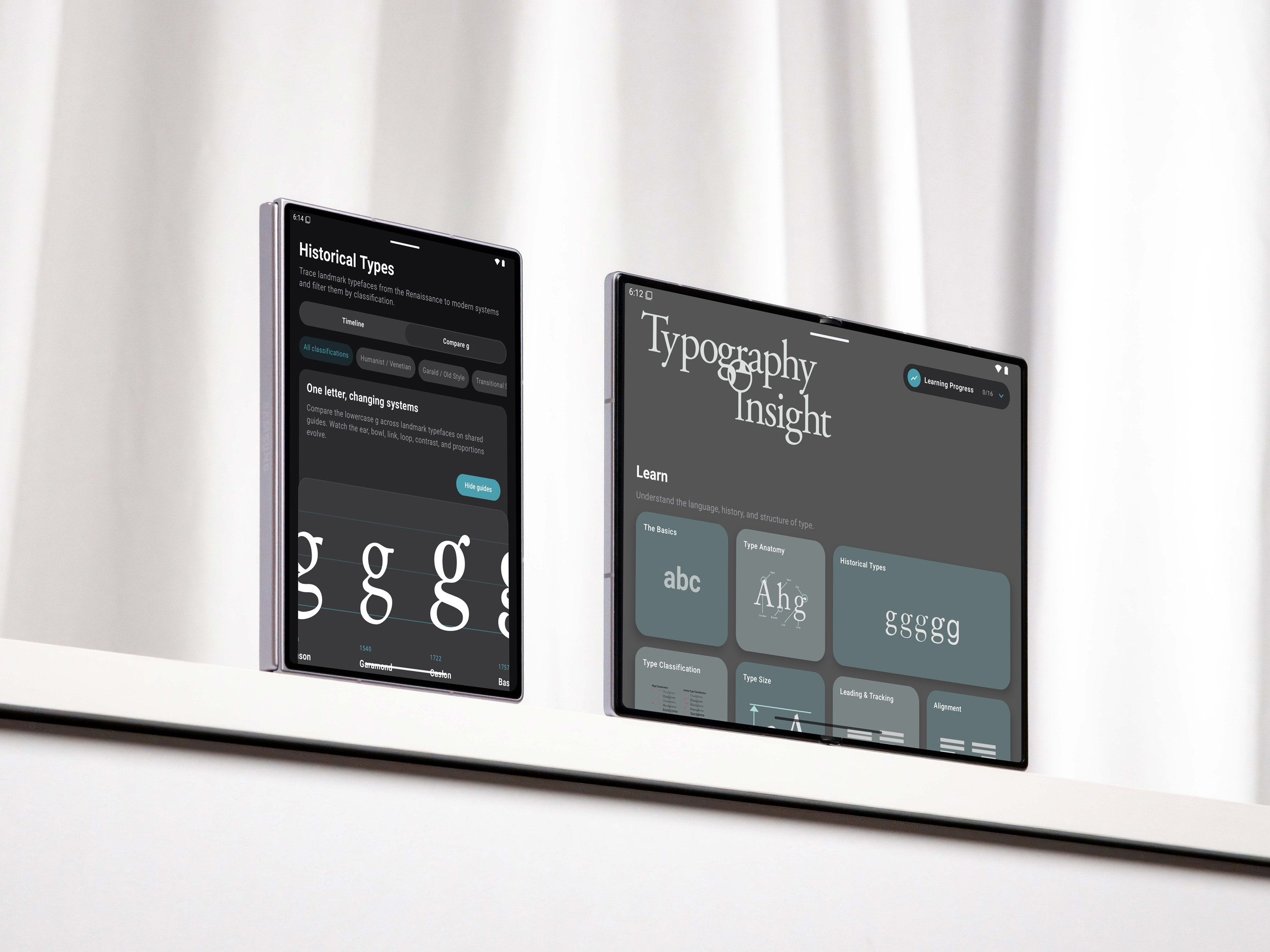 Typography Insight using the expansive display of Galaxy Z Fold