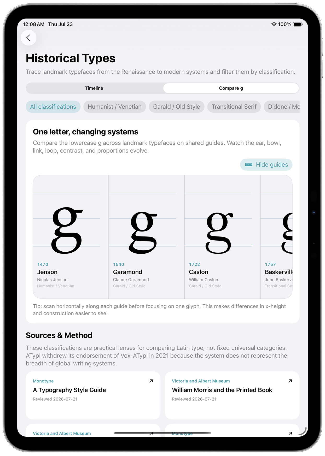 Typography Insight iPad screen 8