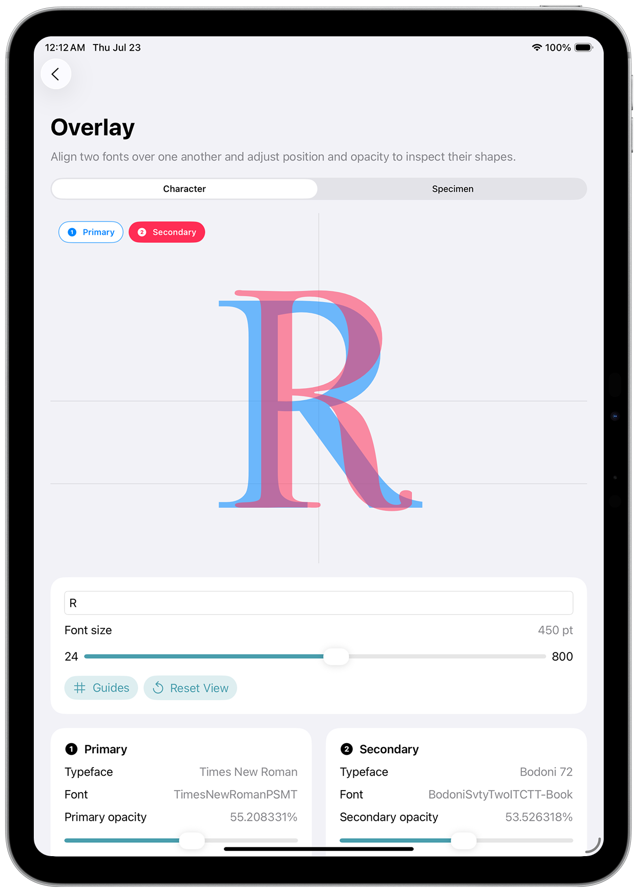 Typography Insight iPad screen 11