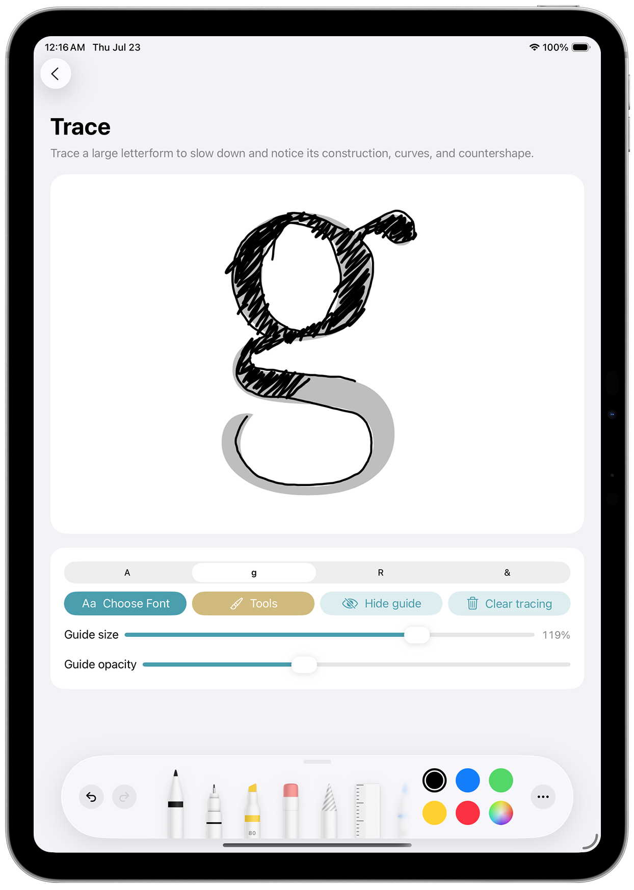 Typography Insight iPad screen 13